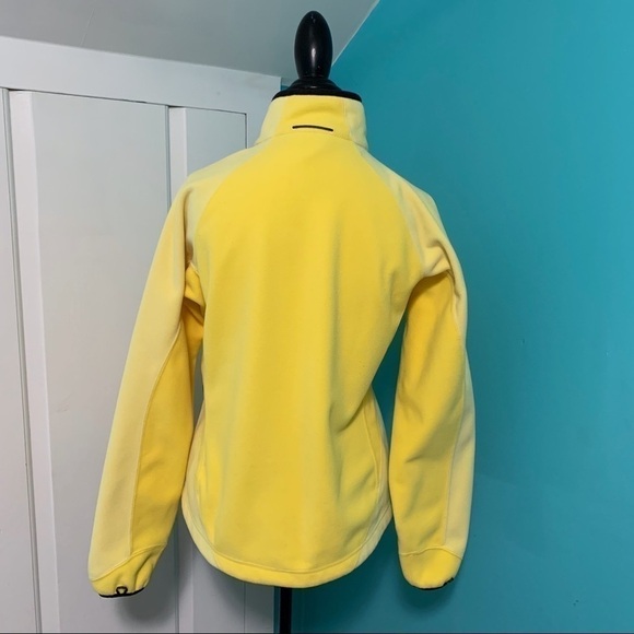L.L. Bean Yellow Polartec Zip Up Fleece Coat - Picture 4 of 8